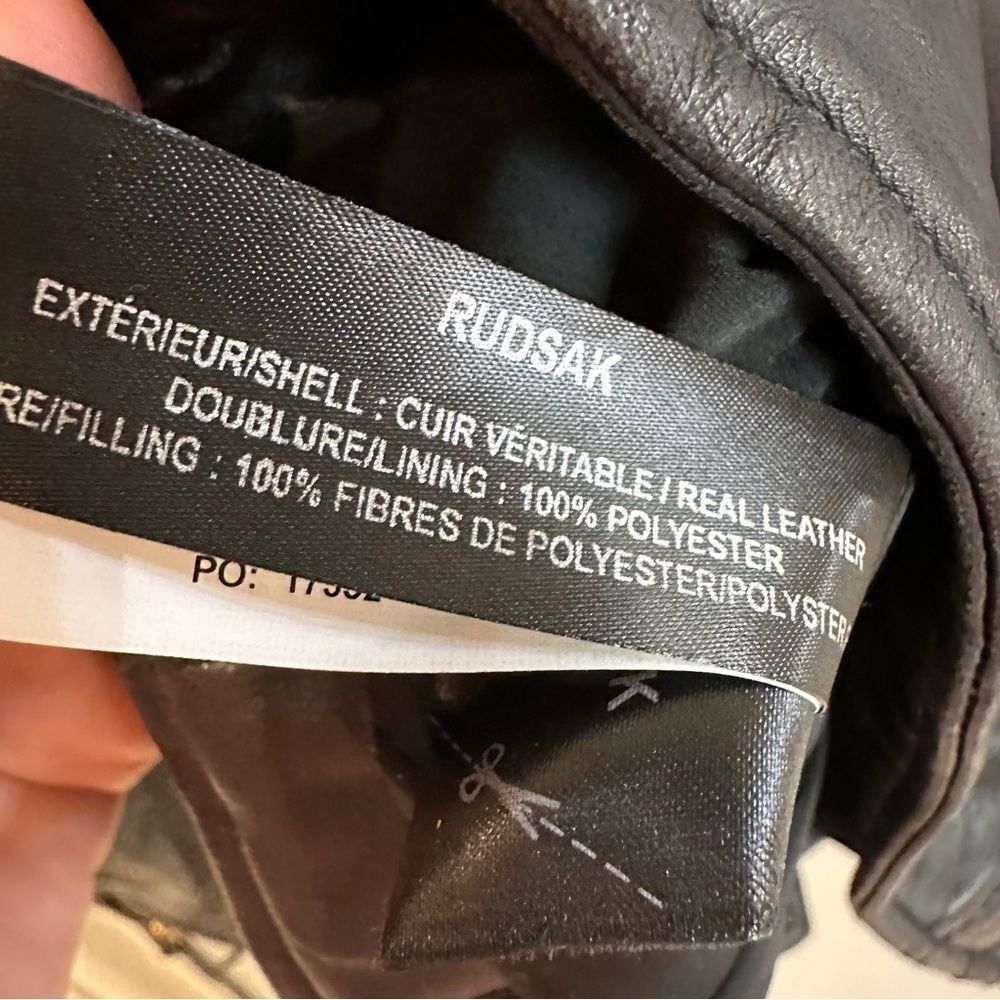 Rudsak | XS | black cropped leather jacket - Picture 10 of 14